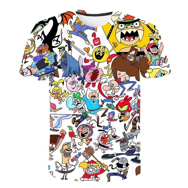 spongebob squarepants casual men's t-shirts, 3D printed t-shirts, casual cartoon fashion t-shirts, men and women