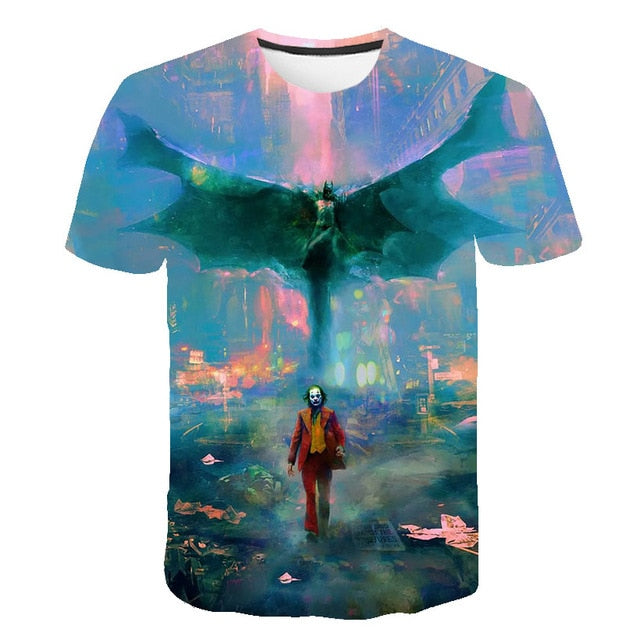 Hot Sale Clown T Shirt Men/women Joker Face 3D Printed Terror Fashion T-shirts Cool Character joker Harajuku Clothing