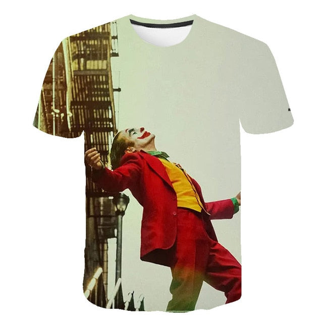 Hot Sale Clown T Shirt Men/women Joker Face 3D Printed Terror Fashion T-shirts Cool Character joker Harajuku Clothing